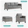 Sonkuki 5-Piece Outdoor Patio Conversation Sofa Set Rattan Wicker Patio Furniture Set with Cushions, Widen Armrest - 2 of 4