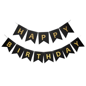 Unique Bargains Birthday Decorations Party Supplies Banner - 1 of 4