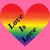 Adult Design By Humans Love Is Love Rainbow Heart Pride By ArnyaTees Racerback Tank Top - 2 of 2