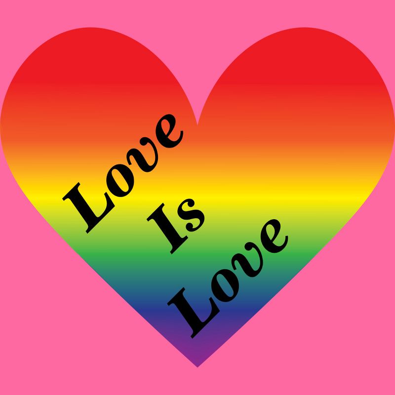 Adult Design By Humans Love Is Love Rainbow Heart Pride By ArnyaTees Racerback Tank Top, 2 of 3