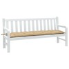 vidaXL Garden Bench Cushion - Melange Beige, Non-Slip Polyester Outdoor Seat Pad for Patio, Garden, Indoor Use - 70.9"x19.7"x2.8" - 2 of 4