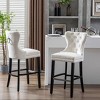 WestinTrends 29" Tufted Velvet Counter Stool - 2 of 4