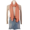 Elerevyo Women's Solid Chiffon Sheer Lightweight Soft Long Scarf Shawl 1 Pc - 2 of 4