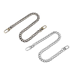 Unique Bargains Shoulder Bag Handbag DIY Accessories Metal Flat Chain Strap 2 Pcs - 1 of 3