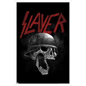 Trends International Slayer - Grey Scale Hellmit Framed Wall Poster Prints - 1 of 4