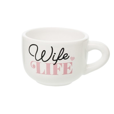 Totalee Gift Wife Life Large Cappuccino Mug Ceramic White 24 oz