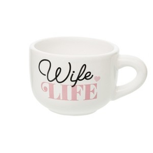 Totalee Gift Wife Life Large Cappuccino Mug Ceramic White 24 oz - 1 of 2
