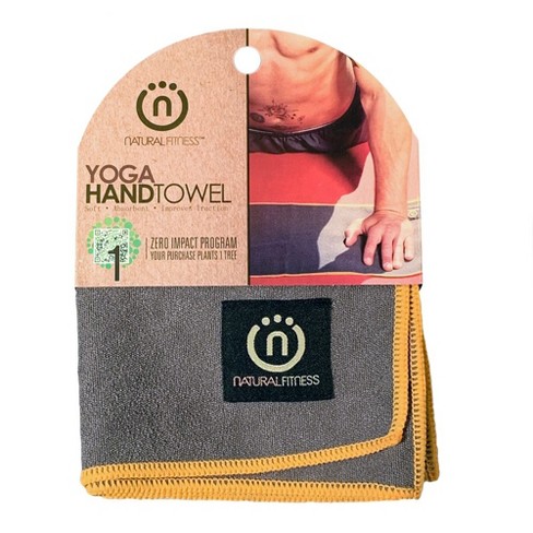 Natural Fitness Yoga Hand Towel Grey/yellow - .125 Lb : Target