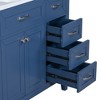 NicBex 35.9" Bathroom Storage Cabinet with Sink, Bathroom Vanity, 3 Drawers and 1 Spacious Cabinet for Bathroom, Blue - image 3 of 4