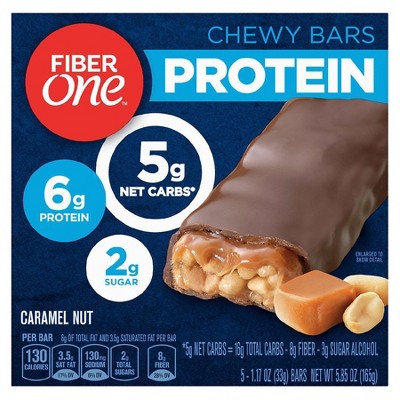 Fiber One Protein Chewy Bars Caramel Nut 5.85 oz