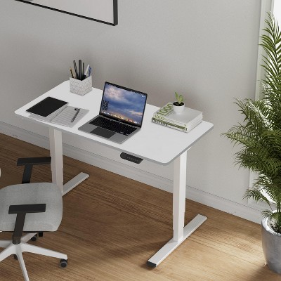 NicBex 55 Inch Electric Standing Desk,Adjustable Height Home Office Desk for Study Room,Bedroom and Office,White
