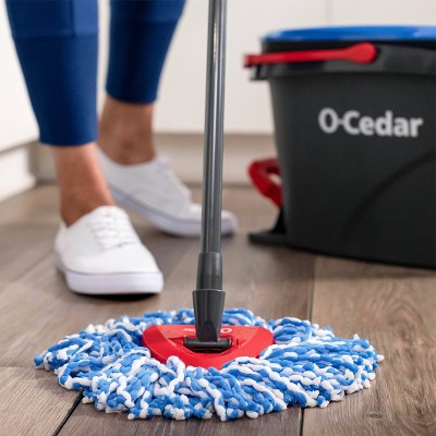 O-Cedar EasyWring RinseClean Spin Mop with Dual-Chamber Bucket