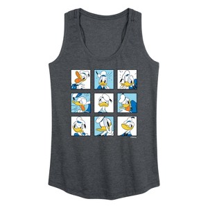 Women's - Disney - Donald Grid Graphic Racerback Tank - 1 of 4