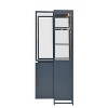 Okak Tall Display Buffet Cabinet with Glass Door & LED, Steel Bookshelves Pantry Cabinet for Kitchen/Hallways/Living Room/Office - 3 of 4