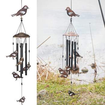Dawhud Direct 32" H Soothing Songbirds Wind Chimes for Outside - Unisex Gift