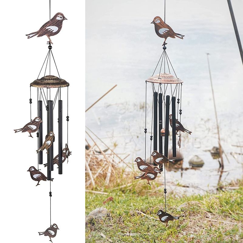Dawhud Direct 32" H Soothing Songbirds Wind Chimes for Outside - Unisex Gift, 1 of 9