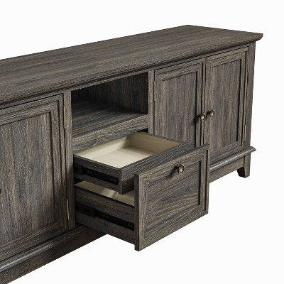 Festivo Dark Brown 72-Inch TV Stand with Cabinets and Drawer
