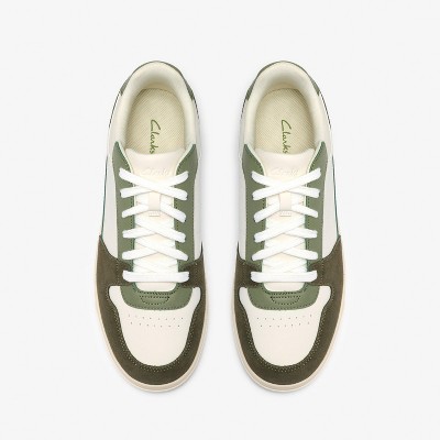 Clarks Mens Newick Lace Sneakers Green Shoes 11 Medium — фото 6