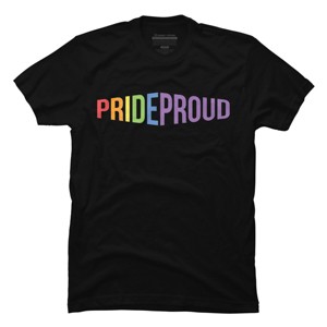 Adult Design By Humans Pride Proud Rainbow By RandomDudeArt T-Shirt - 1 of 2