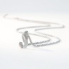 Baseball Initial Necklace - A-Z Letter Charm Pendant, Stainless Steel Chain, 22+2 Inch Personalized Baseball Gift for Men - 4 of 4