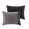 Sapphtopaz 7-Piece Lodge Cabin Faux Suede Comforter Set, Pieced Fabric & Decorative Buttons Quilts Queen Size, Bedding with Bed Skirt & Pillows - 2 of 4