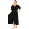 LA LEELA Women's Summer Vacation Beachwear Bathing Suit Button Up Shirt Dress Beach Long Shirt Cover ups - 3 of 4