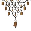 Eclectic Metal Abstract Windchime Brass/Black - Olivia & May - 3 of 4