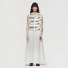 Coolmee Women's Sleeveless Striped Sweater Vests V Neck Front Tie Bow Crochet Knit Tank Tops Casual Loose Cardigan Cropped Vests S Black Stripes - 2 of 4