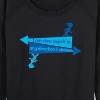 Women's - Dr. Seuss - You Can Steer Yourself Lightweight French Terry Wide Neck Long Sleeve Shirt - 2 of 4