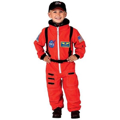 Jr Astronaut Suit (Orange) W/Cap Child Costume