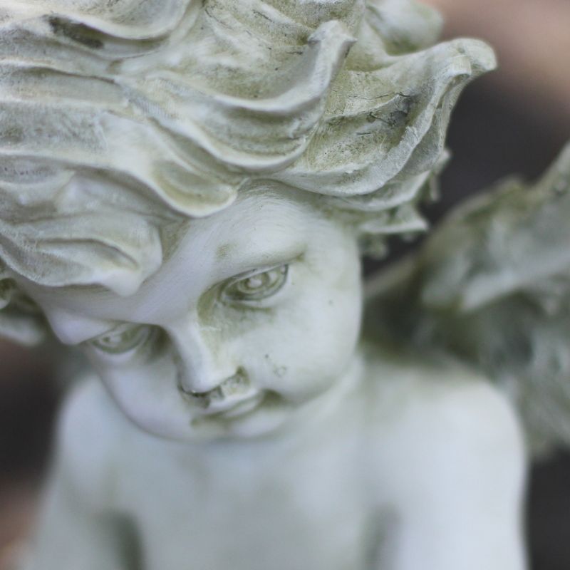 Northlight 7" Cherub Angel with Baby Bird Outdoor Garden Statue, 3 of 7