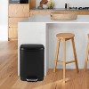 Stainless Steel Trash Can with Silent Lid - 12L Fingerprint-Proof & Salt-Corrosion Resistant Bin for Arabic Guest Bathrooms - 4 of 4