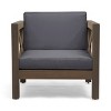Outdoor Club Chair,Mid-Century Modern Acacia Wood Club Chair With Cushion Seat,Outdoor Furniture,Club Chair For Patio,Garden-Cuddlewood - 3 of 4