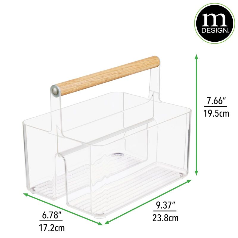 mDesign Plastic Makeup Storage Organizer Caddy Tote, Large, 3 of 6