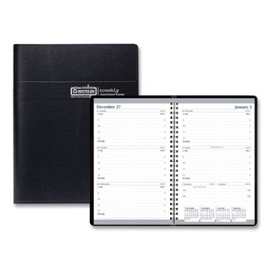 Recycled Weekly Appointment Book, 8 x 5, Black Cover, 12-Month (Jan to Dec): 2026 - 1 of 4