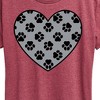 Women's - Instant Message - Paw Fill Heart Short Sleeve Graphic T-Shirt - 2 of 4