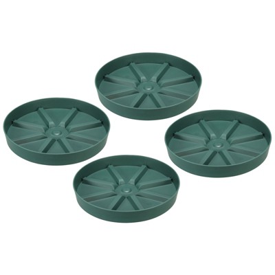 Unique Bargains Lightweight Sturdy Durable Stylish Appearance Plant Saucers 4 Pcs