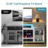 Bestier Fireplace TV Stand for TVs Up to 80 Inches with 36-Inch Electric Fireplace - 3 of 4