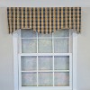 RLF Home 100% Cotton Cherry Plaid Cornice  Fully lined Windows Rod Pocket Valance 50" x 17"  Navy - 2 of 4