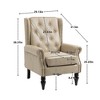 CAVINAS Accent Chair with Sturdy Wood Legs and Wood Frame,Modern Arm Chair for Bedroom,Reading Room - 3 of 4
