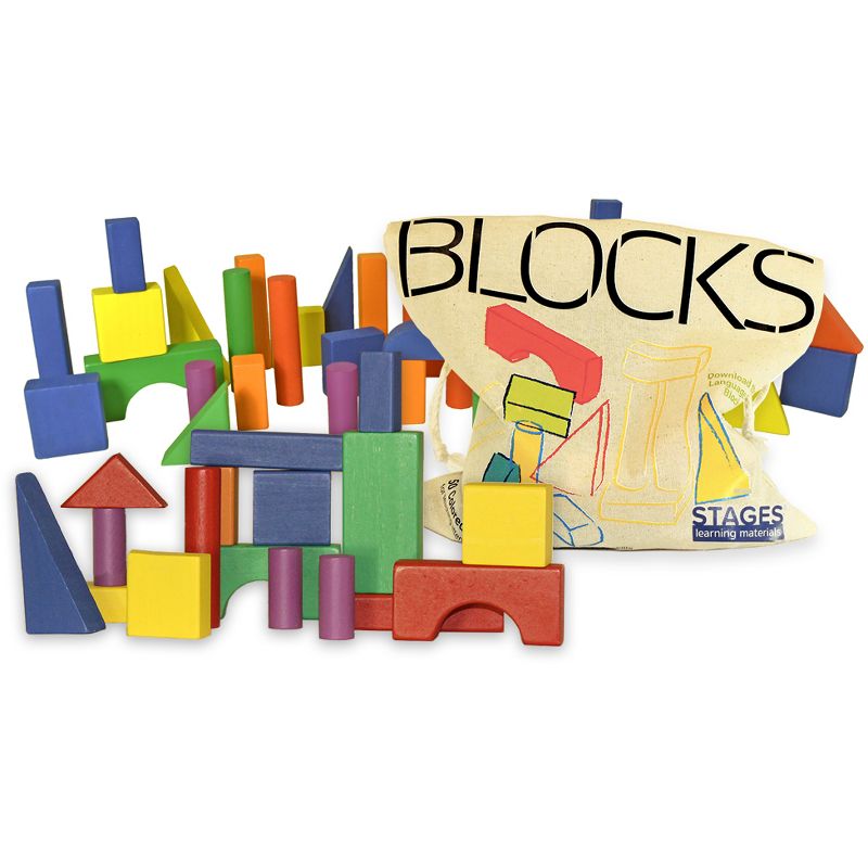 Stages Learning Materials Sensory Builder Blocks, Set of 50, 1 of 3