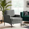Leandes Mid-century Armchair with Tapered Metal Legs for Living Room and Bedroom | KARAT HOME - 3 of 4