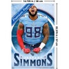 Trends International NFL Tennessee Titans - Jeffery Simmons 25 Unframed Wall Poster Prints - 3 of 4