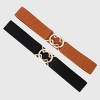 Anna-Kaci Women's Stylish Elastic Waist Belt with Golden O - Ring Buckle - 2 of 4