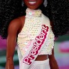 Barbie The Movie President Doll – Issa Rae as President in Shimmery White Blouse & Shorts with Curly Hair & Sash – JBJ55 - 4 of 4