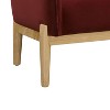Lifestyle Solutions Fenton Loveseat Cinnamon Velvet: Plush Upholstered Settee, Rubberwood Legs - 4 of 4