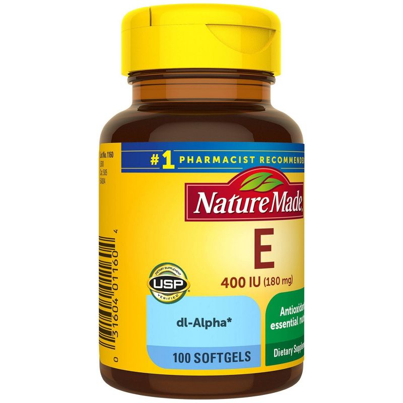 Nature Made Vitamin E 180mg (400 IU) dl-Alpha for Antioxidant Support Softgels - 100ct, 5 of 12