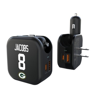 NFL Green Bay Packers Players Game Tactic 18-Watt 2 in 1 USB A/C Charger