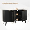 Sideboard Buffet Cabinet with LED Lights, Accent Cabinet with Glass Doors and Adjustable Shelf, Hallway Storage Cabinets Console Table for Living Room - 3 of 4