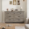 7 Drawers Dresser - Farmhouse Dressers for Bedroom, Wood Rustic Dresser, Storage Cabinet for Bedroom, for Living Room, Hallway, Entrywa - 3 of 4